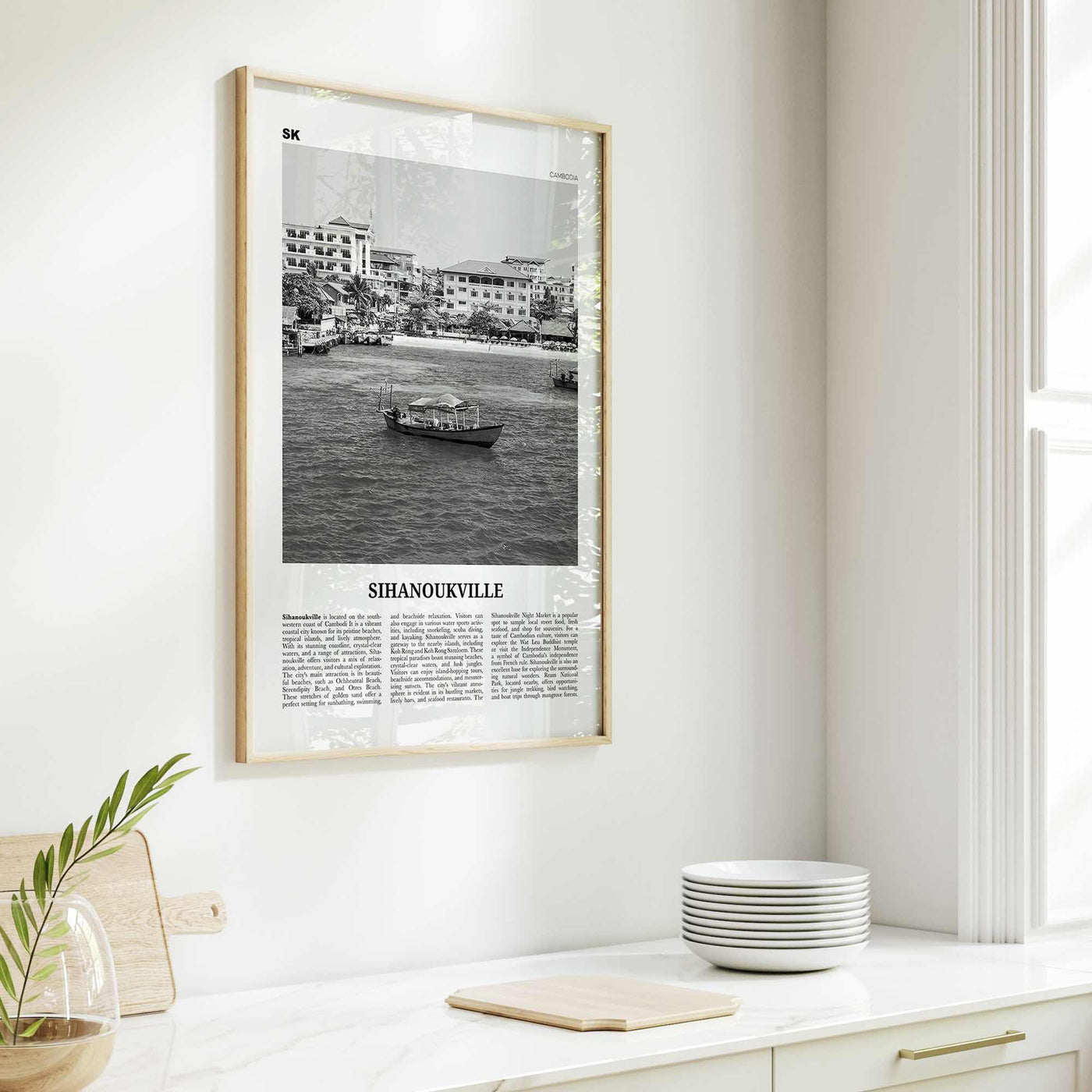 Sihanoukville Print Black and White, Sihanoukville Wall Art, Sihanoukville Poster, Sihanoukville Photo, Sihanoukville Wall Décor, Cambodia