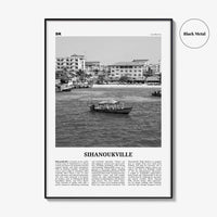 Sihanoukville Print Black and White, Sihanoukville Wall Art, Sihanoukville Poster, Sihanoukville Photo, Sihanoukville Wall Décor, Cambodia