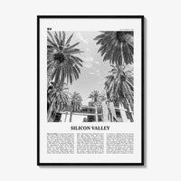 Silicon Valley Print Black and White, Silicon Valley Wall Art, Cupertino, Mountain View, California, USA, United States, North America