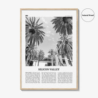 Silicon Valley Print Black and White, Silicon Valley Wall Art, Cupertino, Mountain View, California, USA, United States, North America