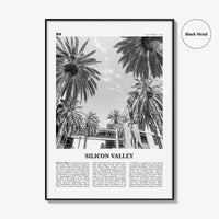 Silicon Valley Print Black and White, Silicon Valley Wall Art, Cupertino, Mountain View, California, USA, United States, North America