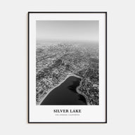 Silver Lake, Los Angeles Portrait B&W Poster