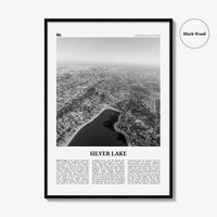 Silver Lake Print Black and White Los Angeles, Silver Lake Wall Art, Silver Lake Poster, Silver Lake Photo, California, USA, United States