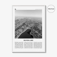 Silver Lake Print Black and White Los Angeles, Silver Lake Wall Art, Silver Lake Poster, Silver Lake Photo, California, USA, United States