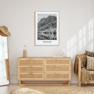 Silver Lake, Sierra Nevada Portrait B&W Poster