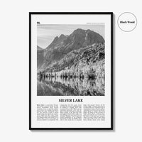 Silver Lake Print Black and White Sierra Nevada, Silver Lake Wall Art, Silver Lake Poster, Silver Lake Photo, Silver Lake Décor, California
