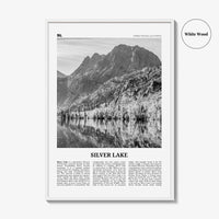 Silver Lake Print Black and White Sierra Nevada, Silver Lake Wall Art, Silver Lake Poster, Silver Lake Photo, Silver Lake Décor, California