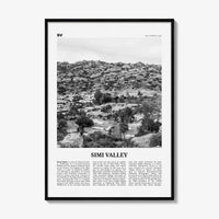 Simi Valley Print Black and White, Simi Valley Wall Art, Simi Valley Poster, Simi Valley Photo, Simi Valley Map, Simi Valley Wall Decor