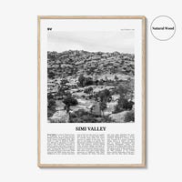 Simi Valley Print Black and White, Simi Valley Wall Art, Simi Valley Poster, Simi Valley Photo, Simi Valley Map, Simi Valley Wall Decor