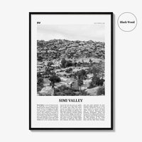 Simi Valley Print Black and White, Simi Valley Wall Art, Simi Valley Poster, Simi Valley Photo, Simi Valley Map, Simi Valley Wall Decor