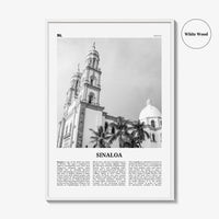 Sinaloa Print Black and White, Sinaloa Wall Art, Sinaloa Poster, Sinaloa Photo, Sinaloa Map, Mexico