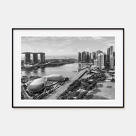 Singapore Landscape B&W Poster
