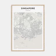 Singapore Map Portrait Poster
