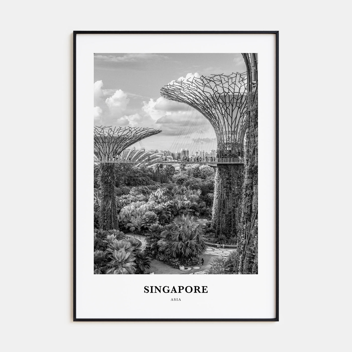 Singapore Portrait B&W No 4 Poster