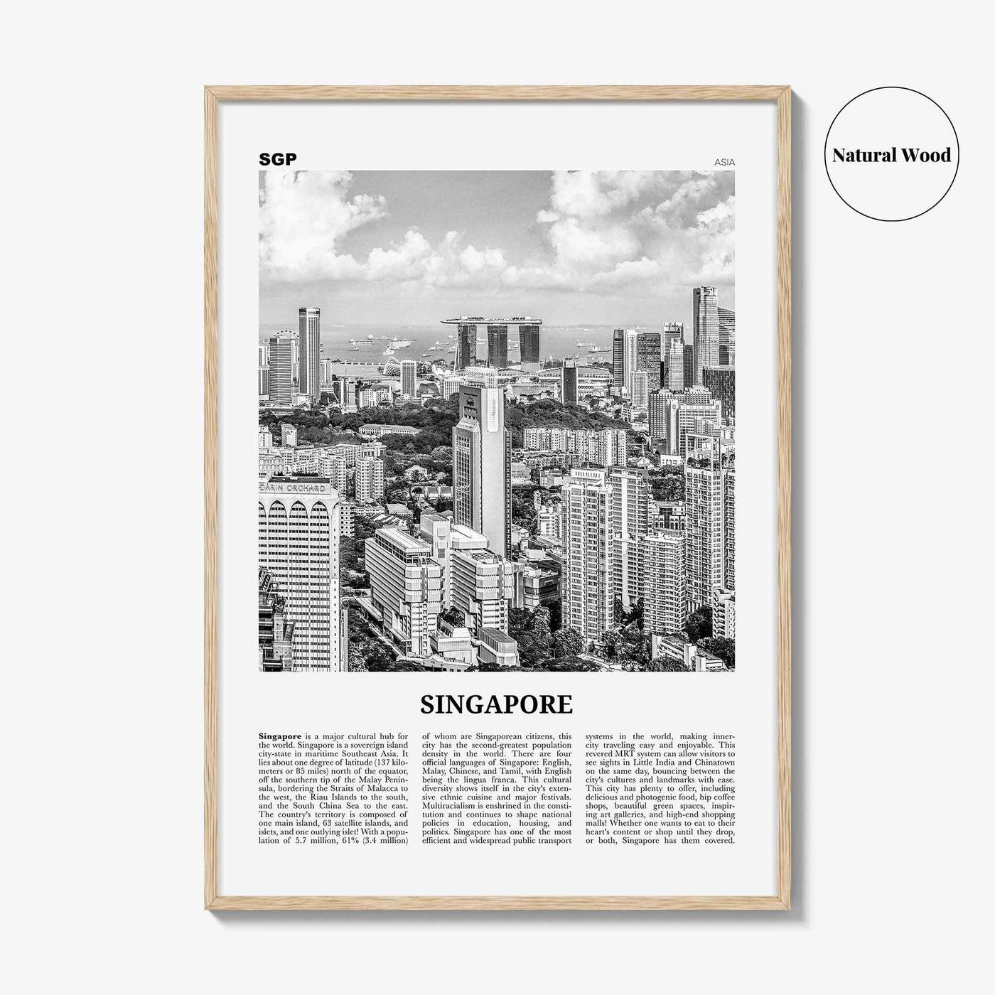 Singapore Print Black and White No 1, Singapore Wall Art, Singapore Poster, Singapore Photo, Singapore Wall Decor, Malay, Malaysia, Asia