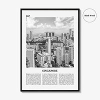 Singapore Print Black and White No 1, Singapore Wall Art, Singapore Poster, Singapore Photo, Singapore Wall Decor, Malay, Malaysia, Asia
