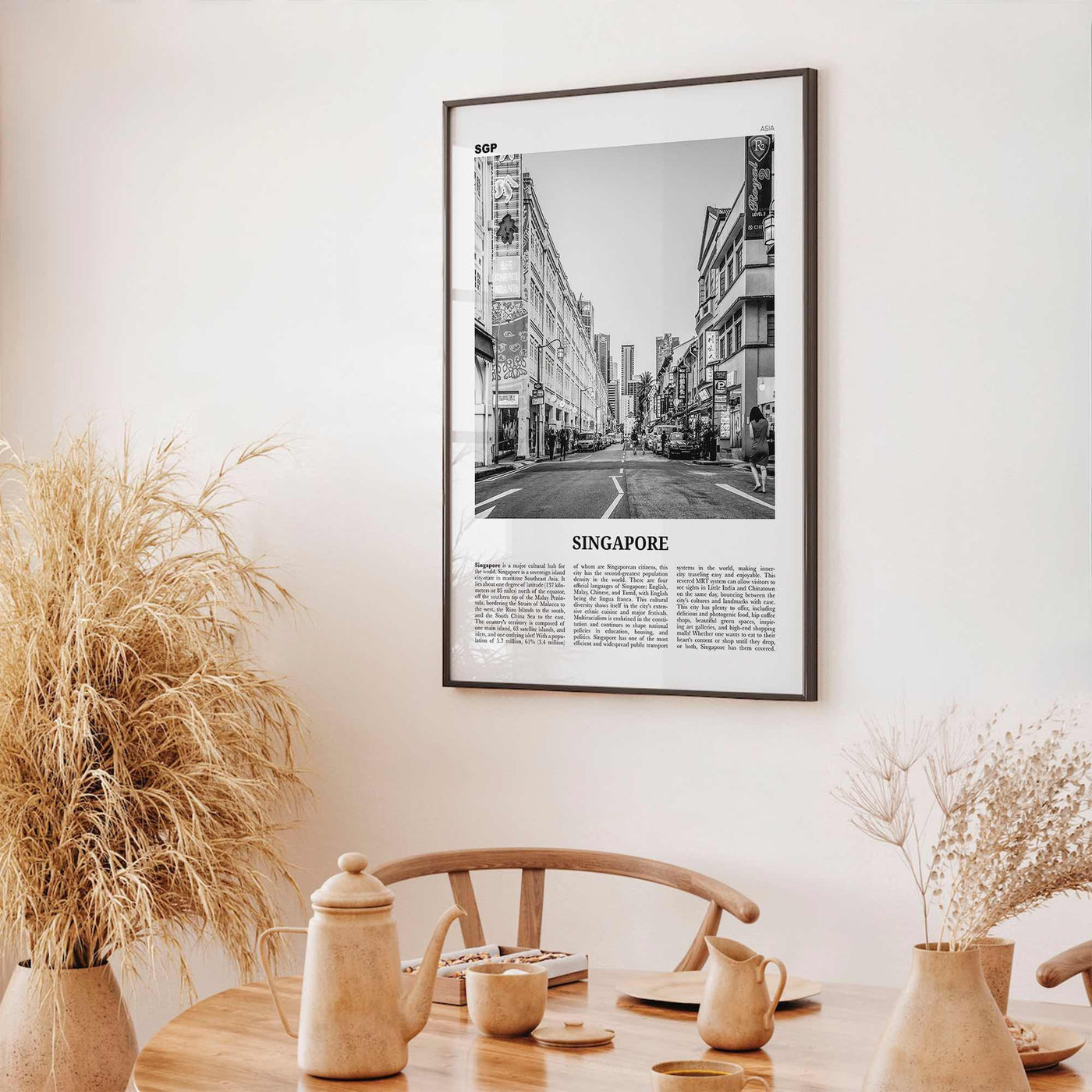 Singapore Print Black and White No 2, Singapore Wall Art, Singapore Poster, Singapore Photo, Singapore Wall Decor, Malay, Malaysia, Asia