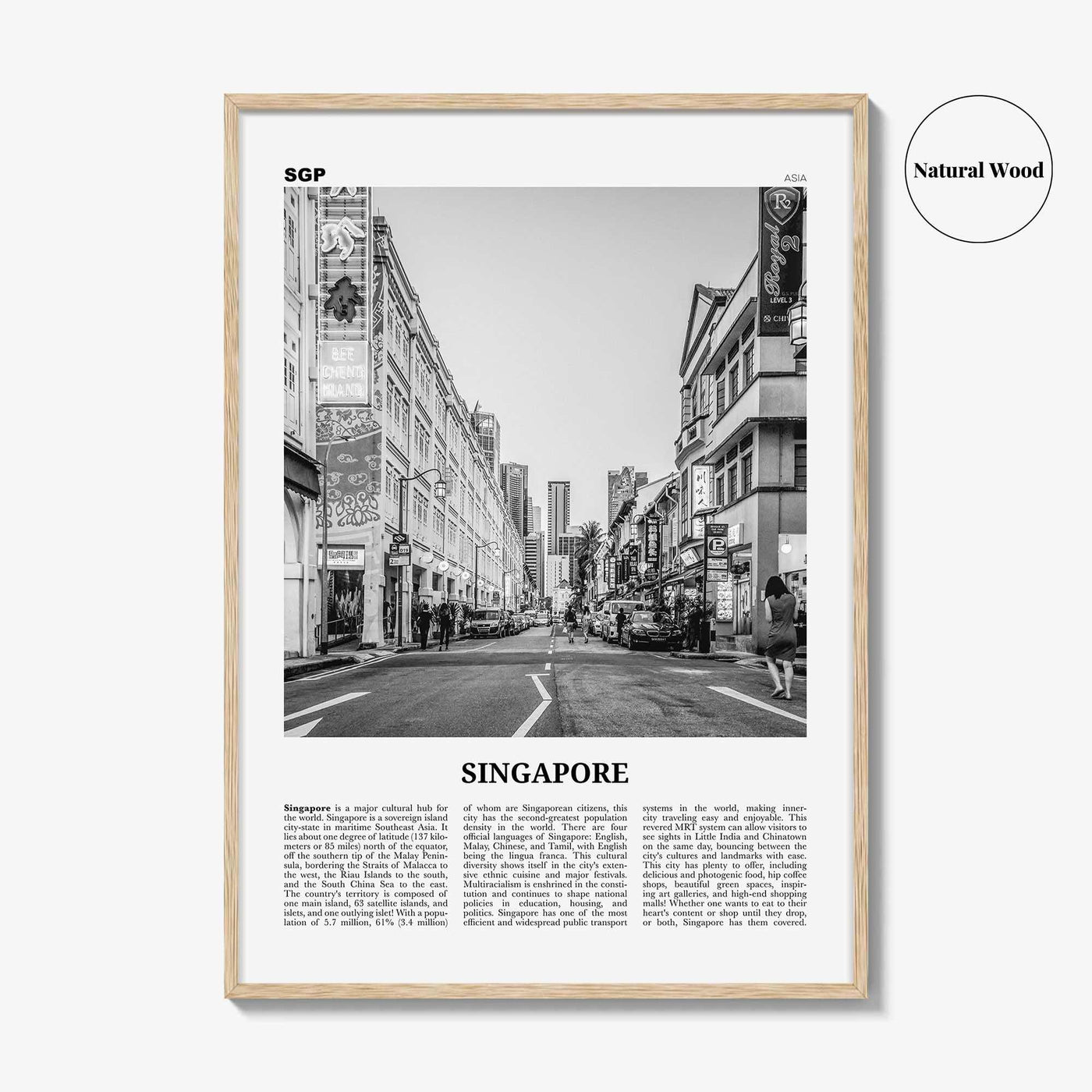 Singapore Print Black and White No 2, Singapore Wall Art, Singapore Poster, Singapore Photo, Singapore Wall Decor, Malay, Malaysia, Asia