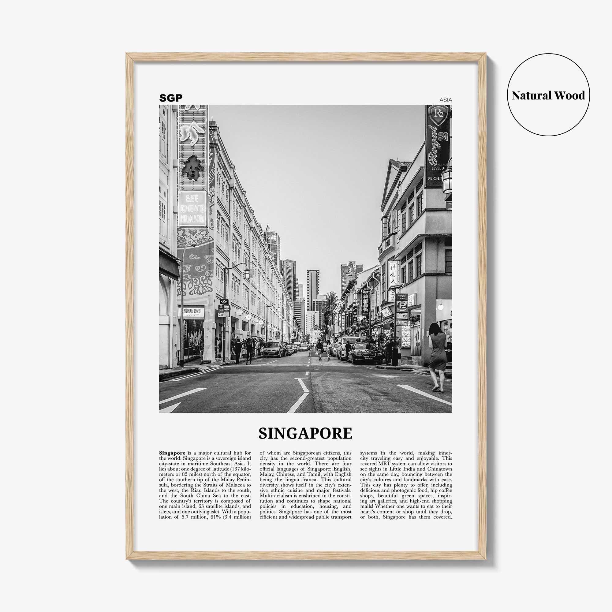 Singapore Print Black and White No 2, Singapore Wall Art, Singapore Poster, Singapore Photo, Singapore Wall Decor, Malay, Malaysia, Asia