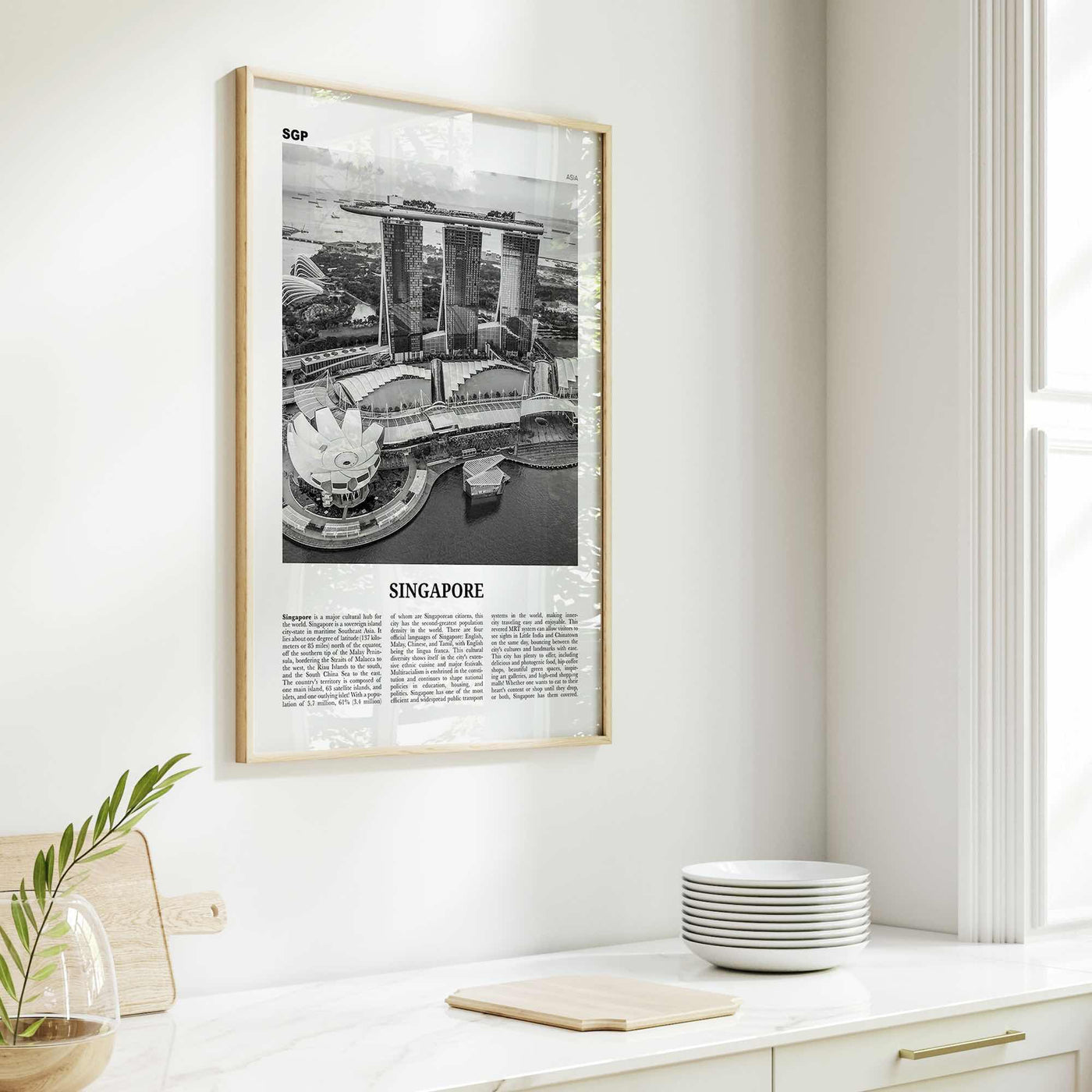 Singapore Print Black and White No 3, Singapore Wall Art, Singapore Poster, Singapore Photo, Singapore Wall Decor, Malay, Malaysia, Asia