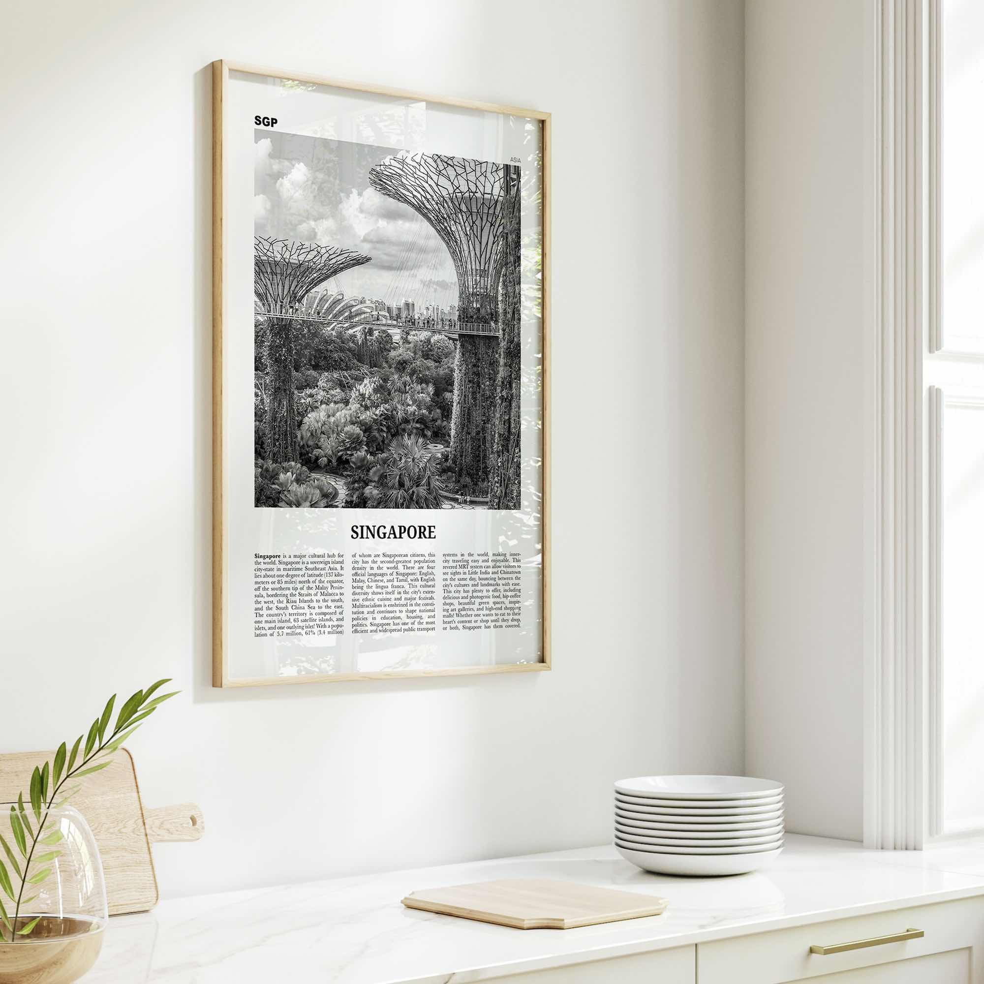 Singapore Print Black and White No 4, Singapore Wall Art, Singapore Poster, Singapore Photo, Singapore Wall Decor, Malay, Malaysia, Asia