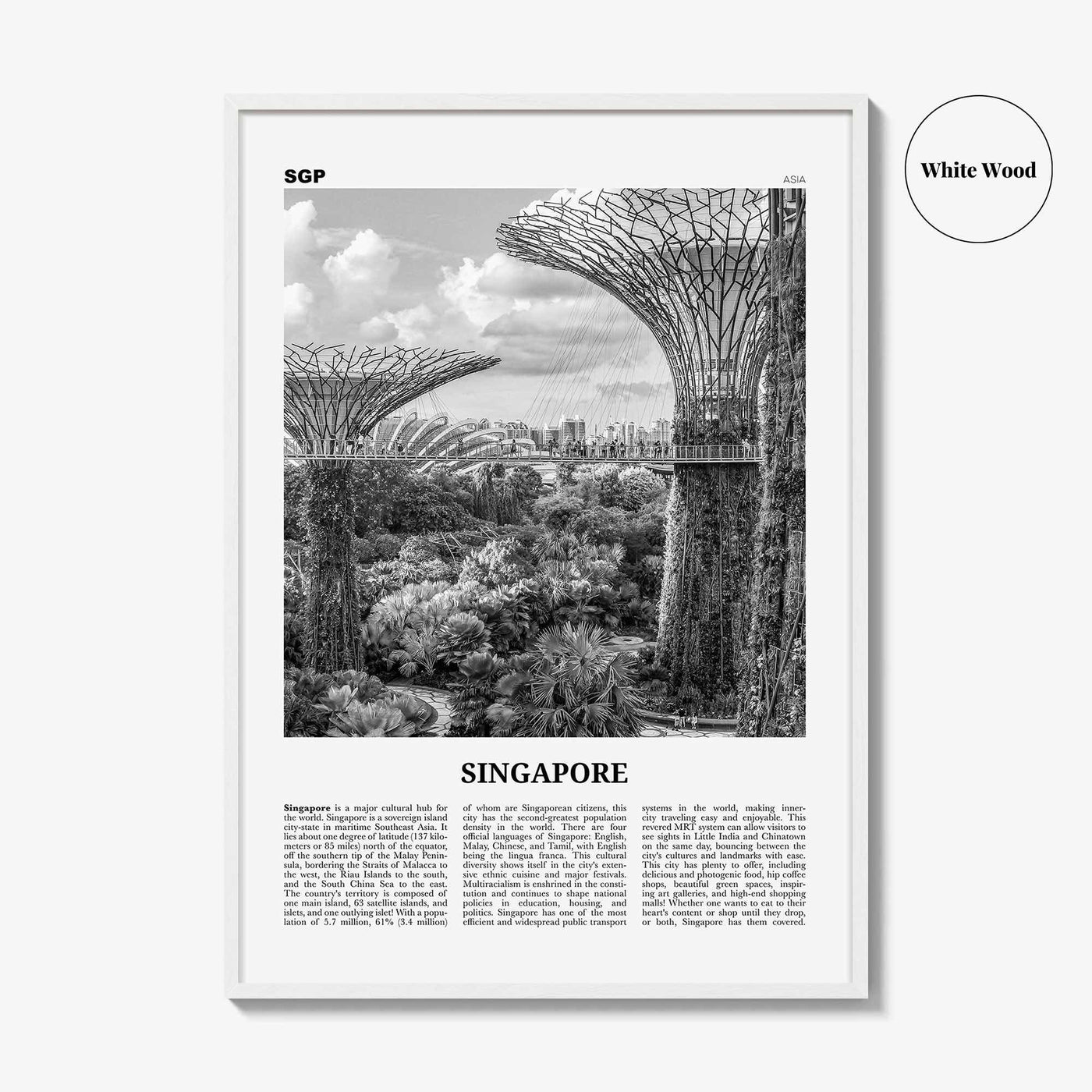 Singapore Print Black and White No 4, Singapore Wall Art, Singapore Poster, Singapore Photo, Singapore Wall Decor, Malay, Malaysia, Asia