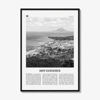 Sint Eustatius Print Black and White, Sint Eustatius Wall Art, Sint Eustatius Poster, Sint Eustatius Photo, Sint Eustatius Décor, Caribbean