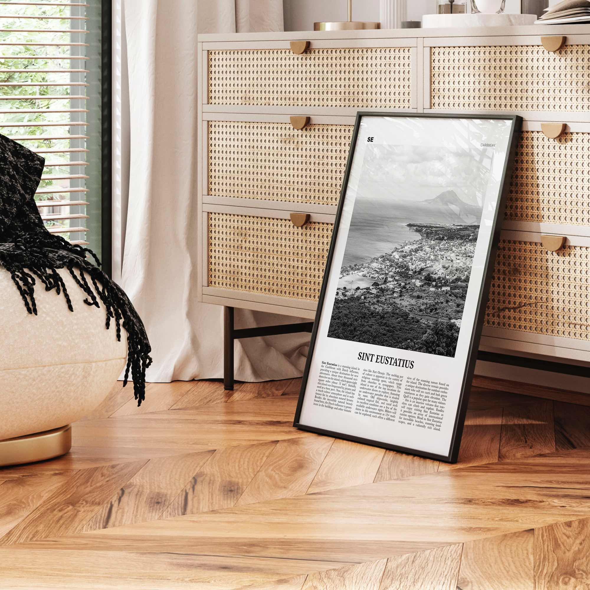 Sint Eustatius Print Black and White, Sint Eustatius Wall Art, Sint Eustatius Poster, Sint Eustatius Photo, Sint Eustatius Décor, Caribbean