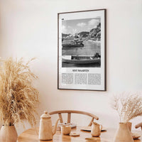 Sint Maarten Print Black and White No 2, Sint Maarten Wall Art, Sint Maarten Poster, Sint Maarten Photo, Sint Maarten Map, Caribbean