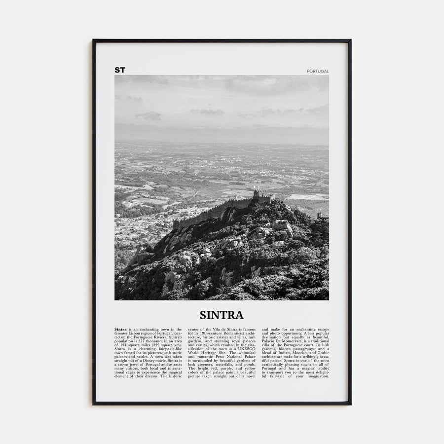 Sintra Travel B&W Poster