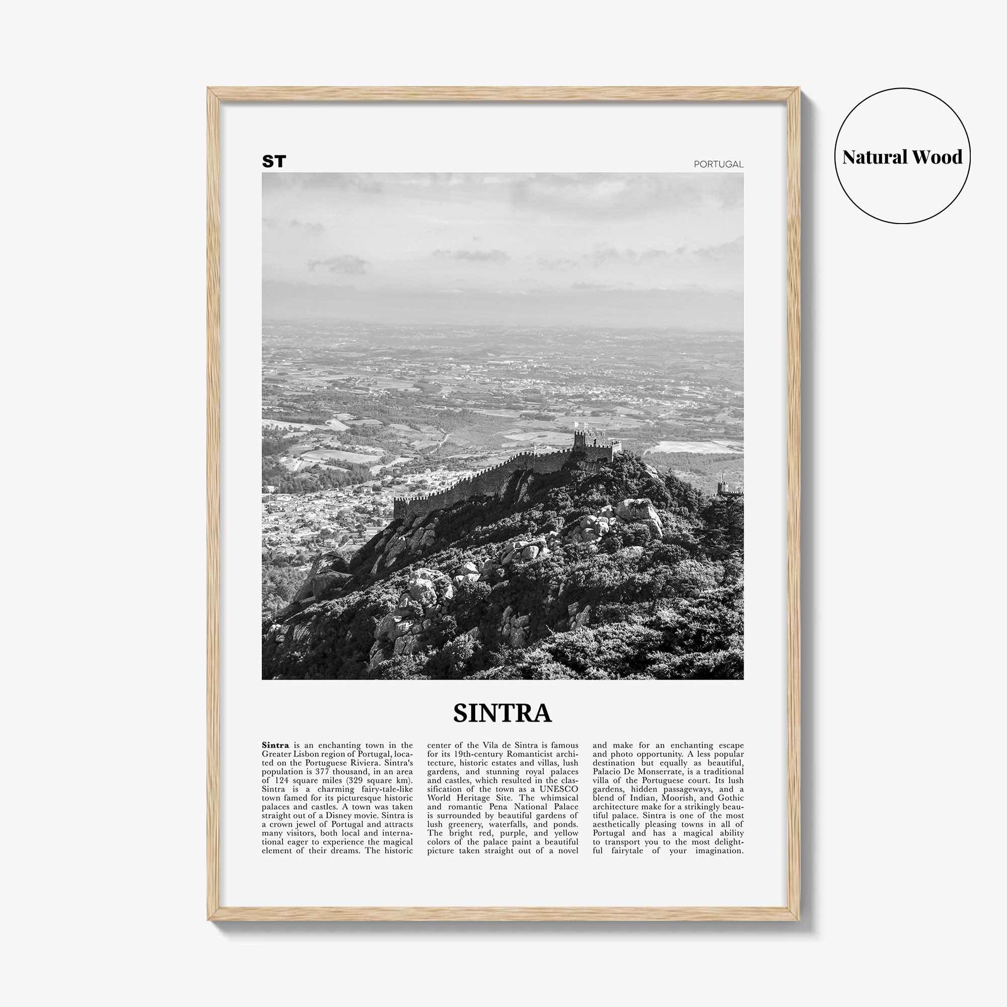 Sintra Print Black and White, Sintra Wall Art, Sintra Poster, Sintra Photo, Sintra Wall Décor, Lisbon, Portugal, Portuguese Riviera