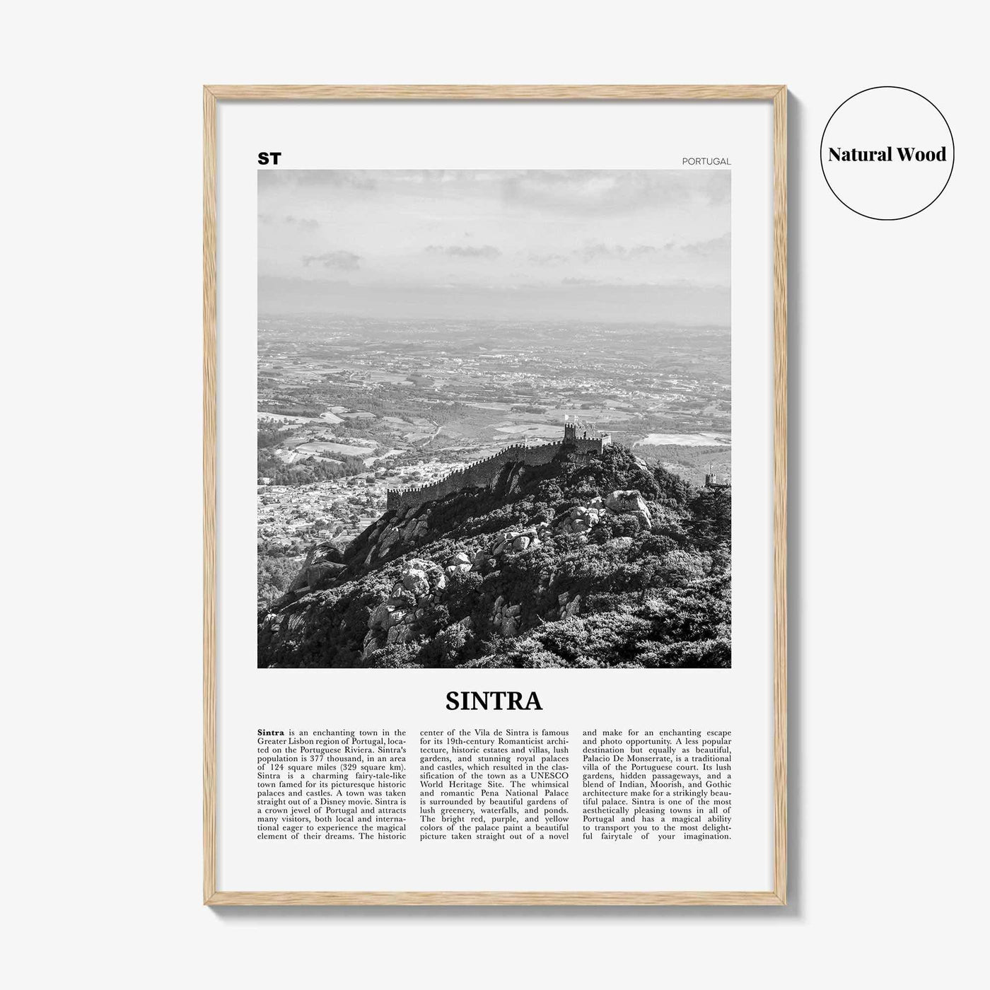 Sintra Print Black and White, Sintra Wall Art, Sintra Poster, Sintra Photo, Sintra Wall Décor, Lisbon, Portugal, Portuguese Riviera