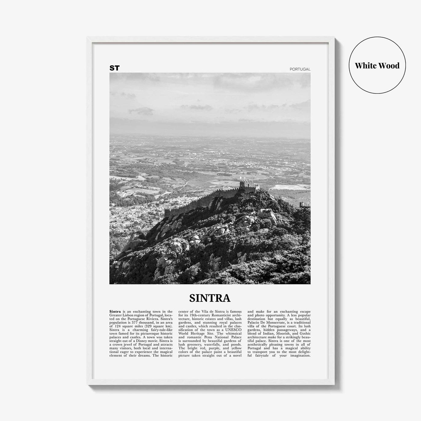 Sintra Print Black and White, Sintra Wall Art, Sintra Poster, Sintra Photo, Sintra Wall Décor, Lisbon, Portugal, Portuguese Riviera