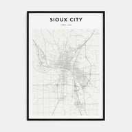 Sioux City Map Portrait Poster
