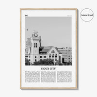 Sioux City Print Black and White, Sioux City Wall Art, Sioux City Poster, Sioux City Photo, Sioux City Wall Décor, Sioux City Map, Iowa, USA