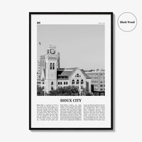 Sioux City Print Black and White, Sioux City Wall Art, Sioux City Poster, Sioux City Photo, Sioux City Wall Décor, Sioux City Map, Iowa, USA