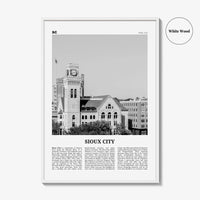 Sioux City Print Black and White, Sioux City Wall Art, Sioux City Poster, Sioux City Photo, Sioux City Wall Décor, Sioux City Map, Iowa, USA