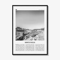 Sioux Falls Print Black and White, Sioux Falls Wall Art, Sioux Falls Poster, Sioux Falls Photo, Sioux Falls Map, South Dakota, USA