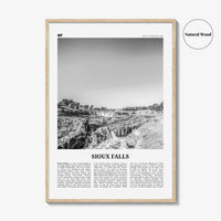 Sioux Falls Print Black and White, Sioux Falls Wall Art, Sioux Falls Poster, Sioux Falls Photo, Sioux Falls Map, South Dakota, USA