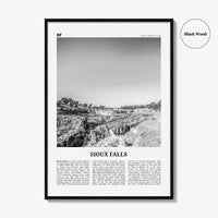 Sioux Falls Print Black and White, Sioux Falls Wall Art, Sioux Falls Poster, Sioux Falls Photo, Sioux Falls Map, South Dakota, USA