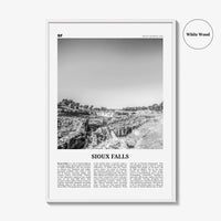 Sioux Falls Print Black and White, Sioux Falls Wall Art, Sioux Falls Poster, Sioux Falls Photo, Sioux Falls Map, South Dakota, USA