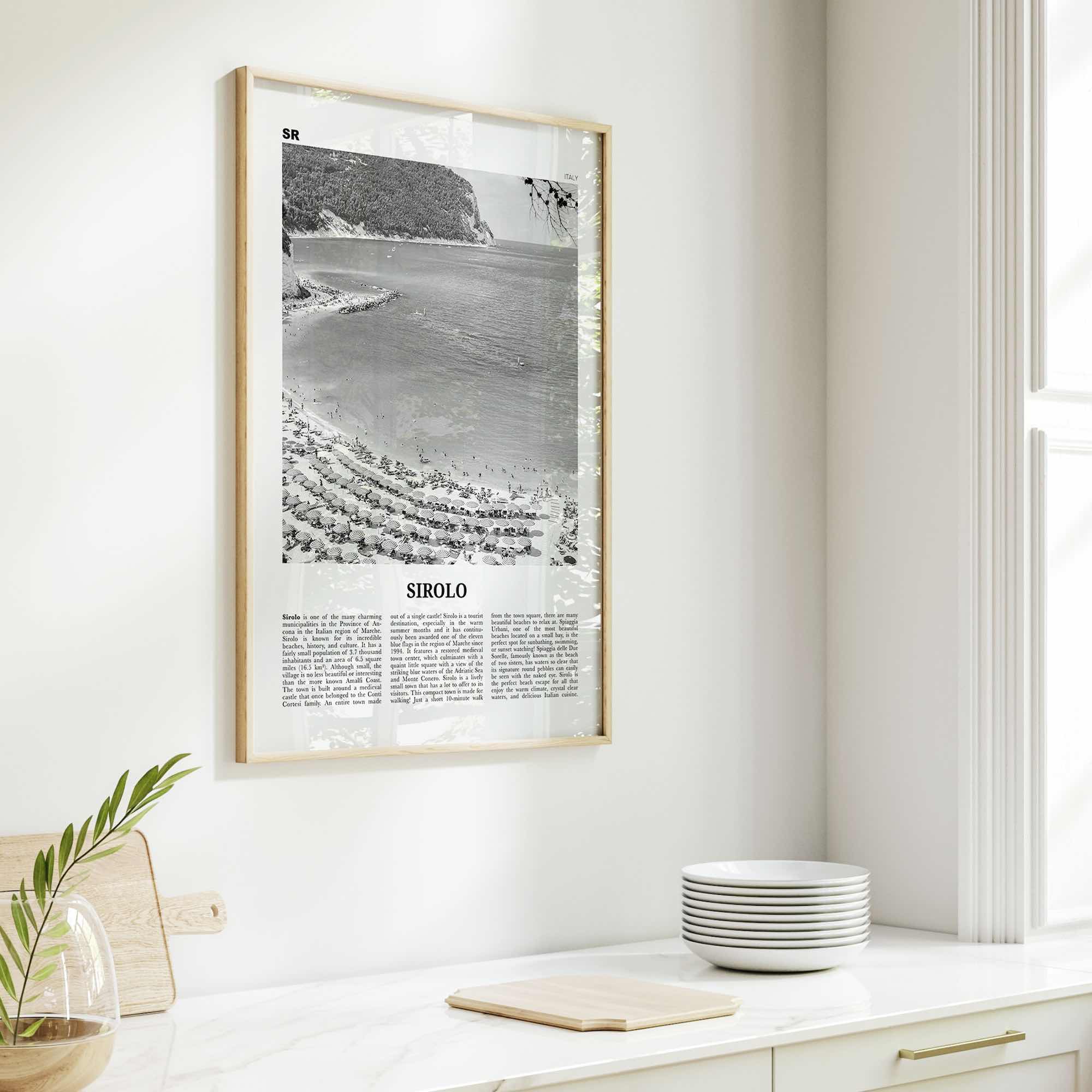 Sirolo Print Black and White, Sirolo Wall Art, Sirolo Poster, Sirolo Photo, Sirolo Wall Décor, Ancona, Italy, Italia, Marche