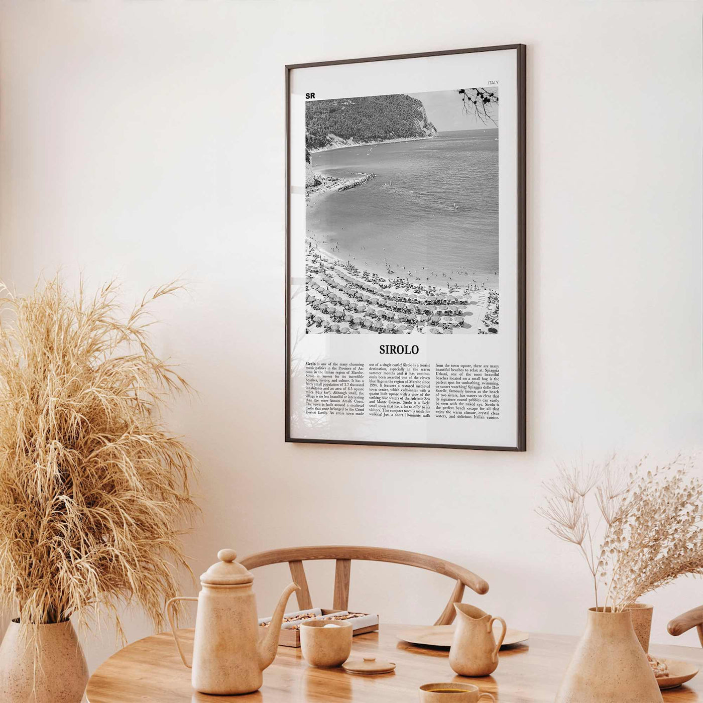 Sirolo Print Black and White, Sirolo Wall Art, Sirolo Poster, Sirolo Photo, Sirolo Wall Décor, Ancona, Italy, Italia, Marche