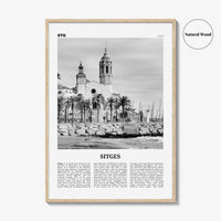 Sitges Print Black and White, Sitges Wall Art, Sitges Poster, Sitges Photo, Sitges Wall Décor, Sitges Map, Spain