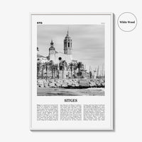 Sitges Print Black and White, Sitges Wall Art, Sitges Poster, Sitges Photo, Sitges Wall Décor, Sitges Map, Spain