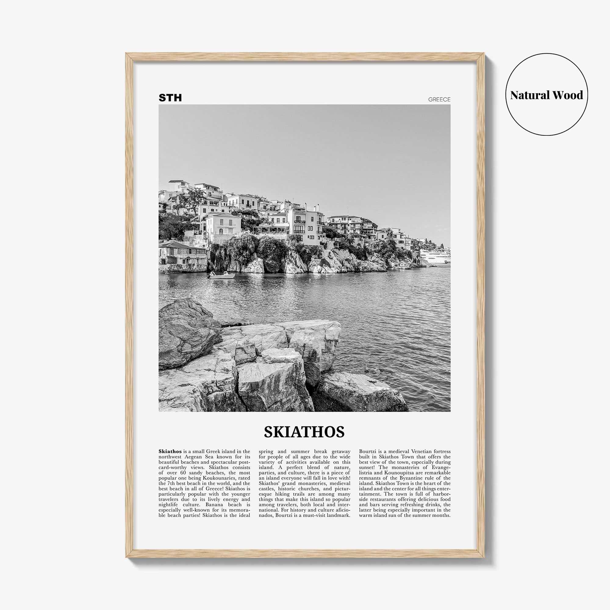 Skiathos Print Black and White, Skiathos Wall Art, Skiathos Poster, Skiathos Photo, Skiathos Wall Décor, Σκιάθος, Skíathos, Greece, Thessaly