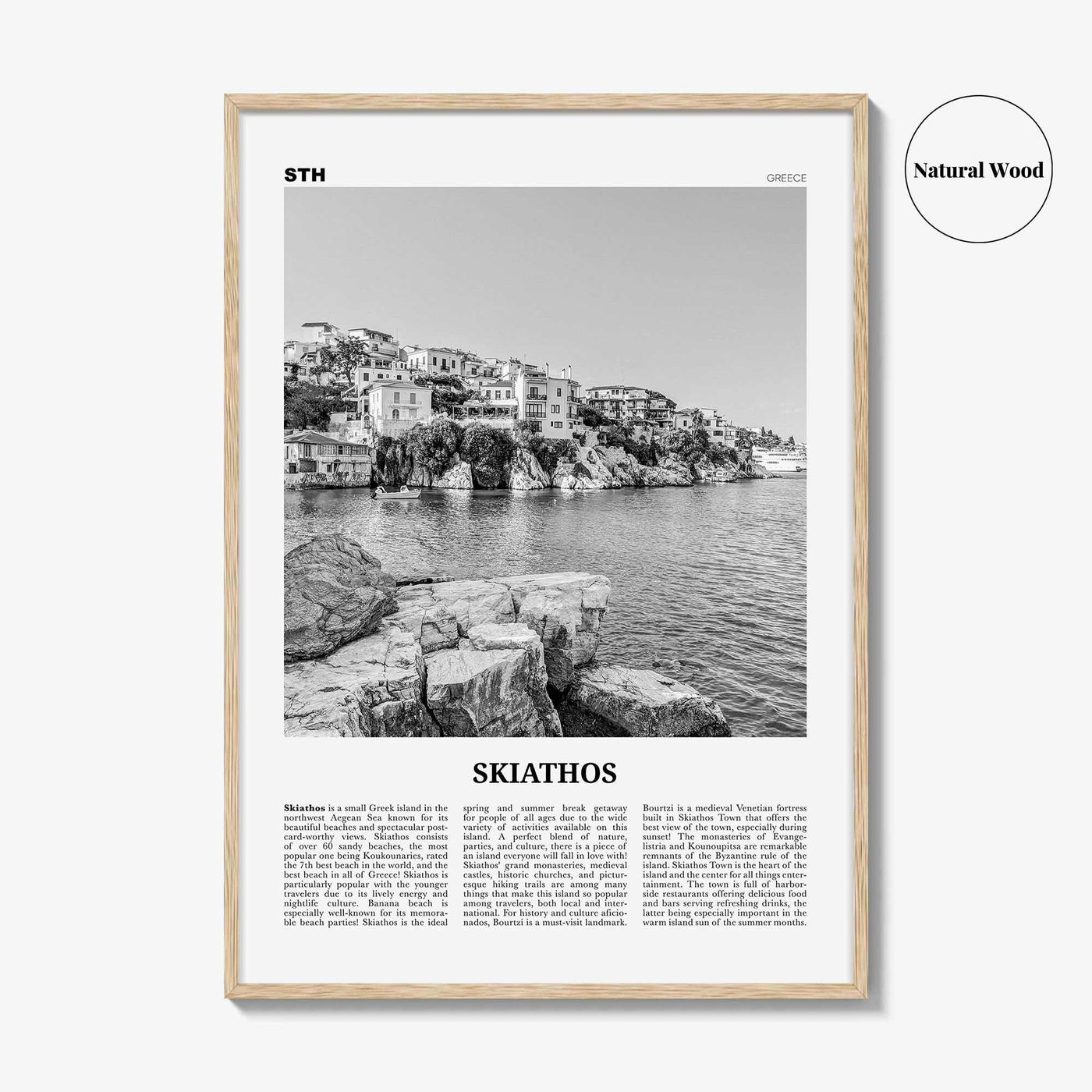 Skiathos Print Black and White, Skiathos Wall Art, Skiathos Poster, Skiathos Photo, Skiathos Wall Décor, Σκιάθος, Skíathos, Greece, Thessaly