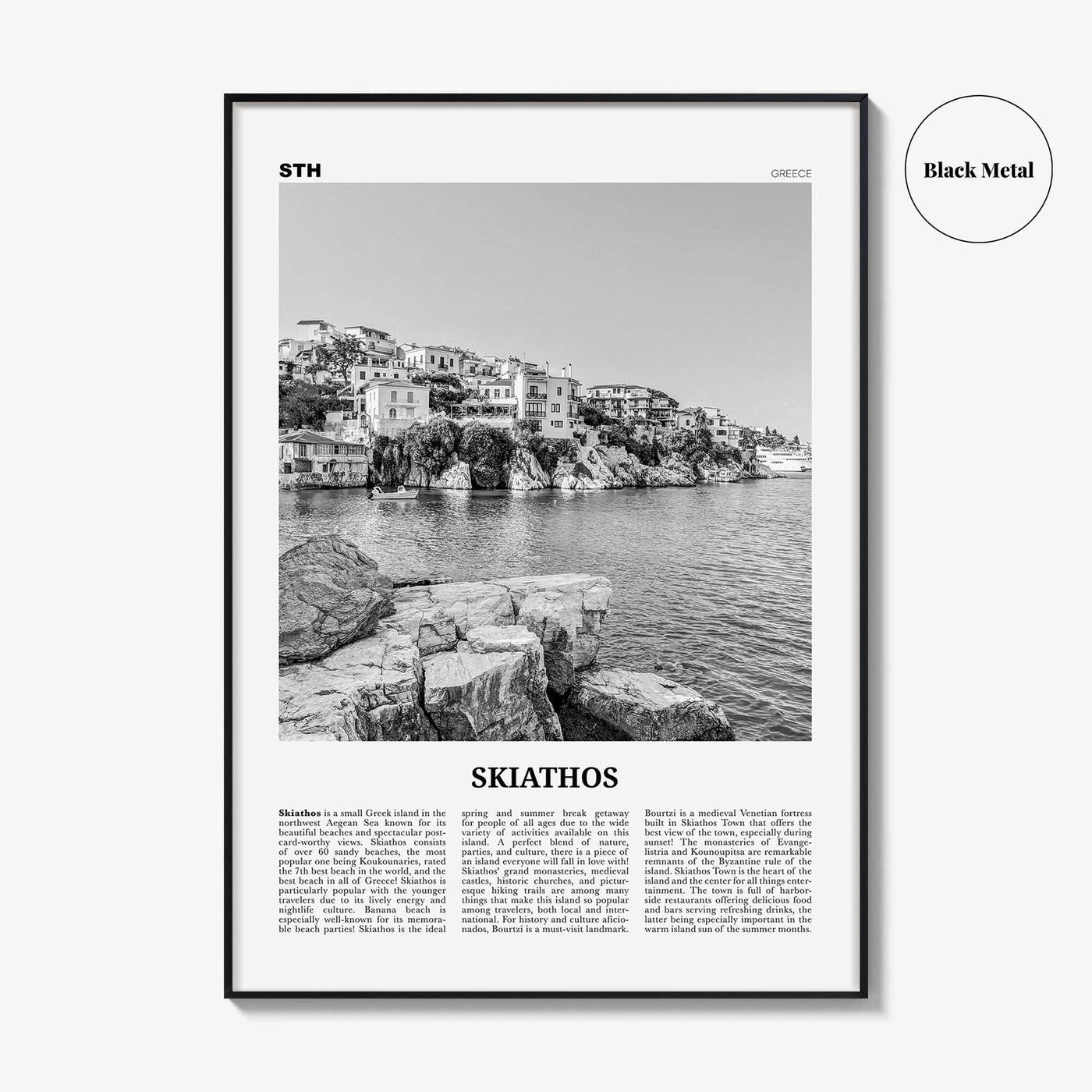 Skiathos Print Black and White, Skiathos Wall Art, Skiathos Poster, Skiathos Photo, Skiathos Wall Décor, Σκιάθος, Skíathos, Greece, Thessaly