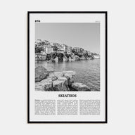 Skiathos Travel B&W Poster