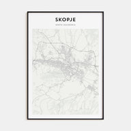Skopje Map Portrait Poster
